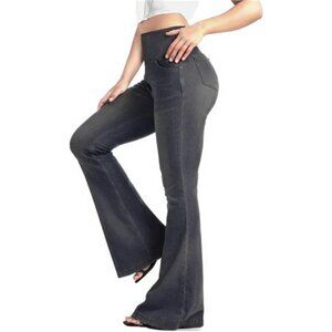Knit Stetchy Flare Jean for Women Grey